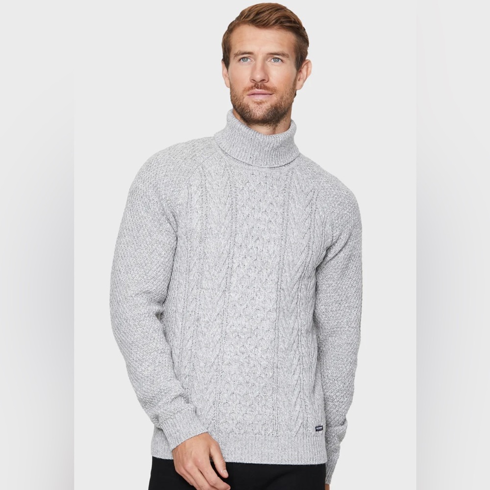Threadbare Turtle Neck Cable Knit Jumper - image 1
